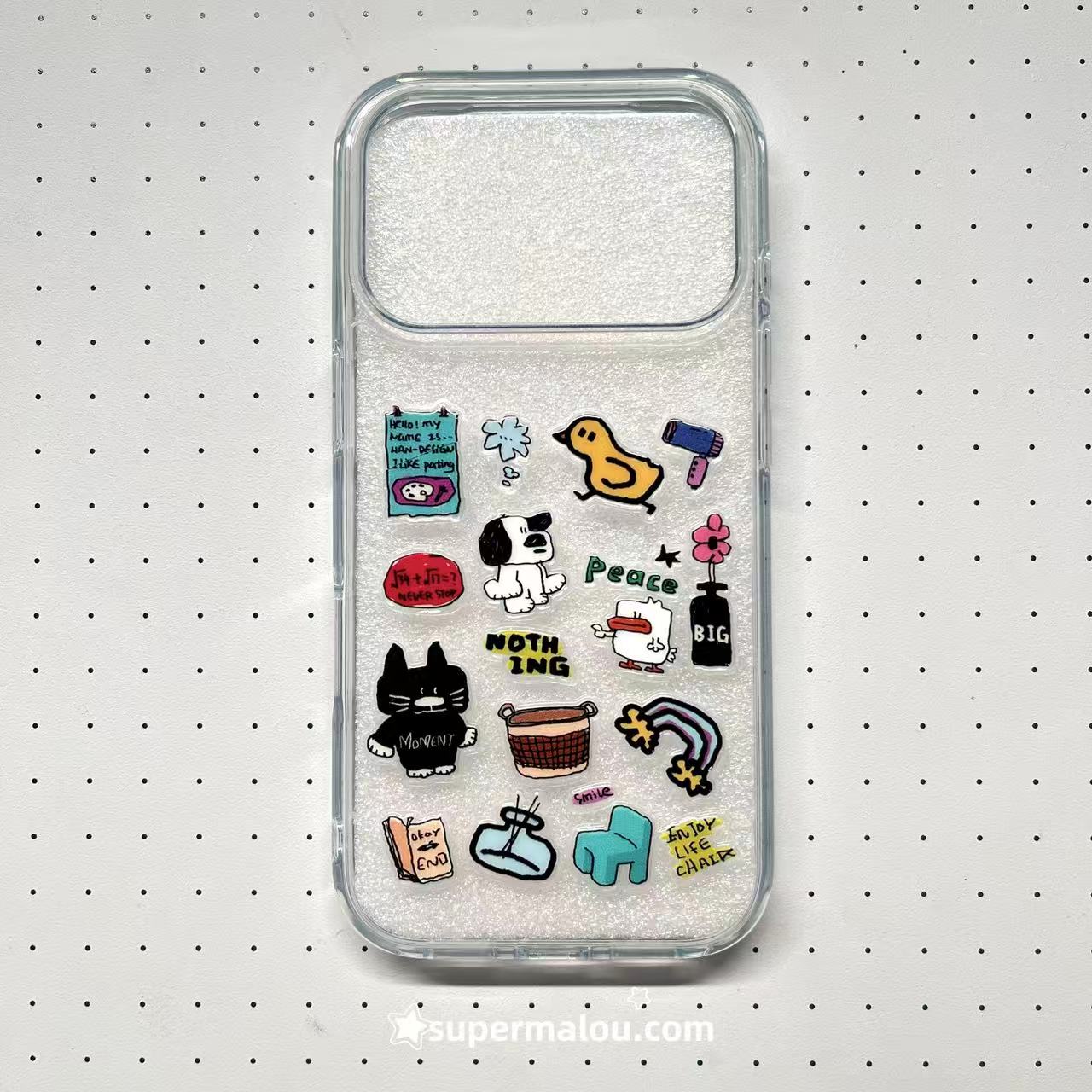 Minimalist Jelly Sticker Handmade Sticker Phone Case (Resin Ver.)