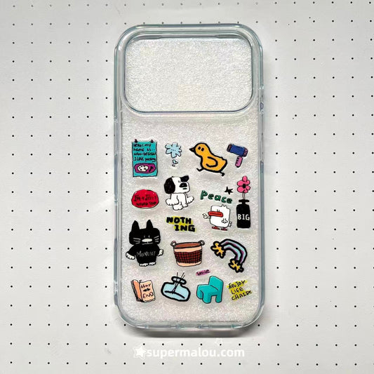 Minimalist Jelly Sticker Handmade Sticker Phone Case (Resin Ver.)