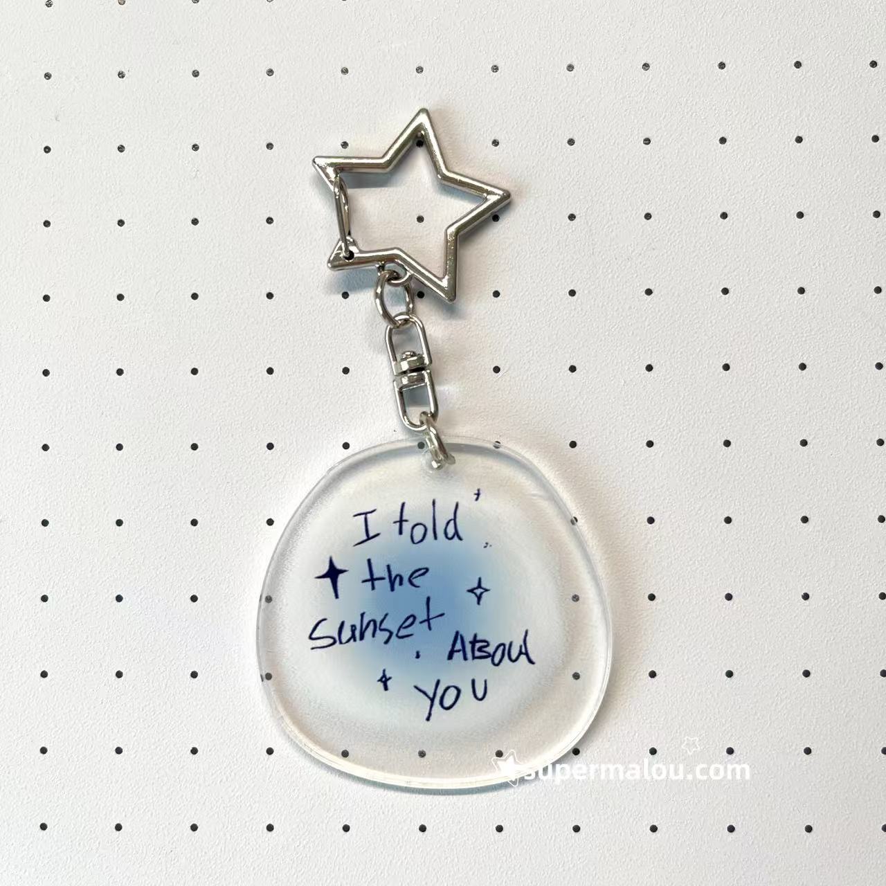 Minority artistic romantic acrylic pendant keychain