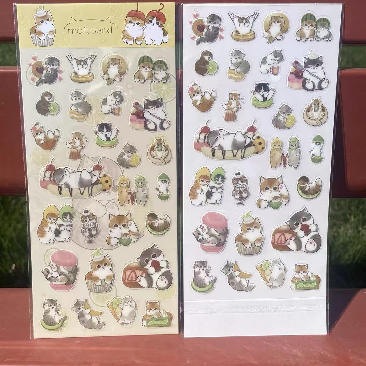 Mofusan Shark Cat Stickers Set of 10