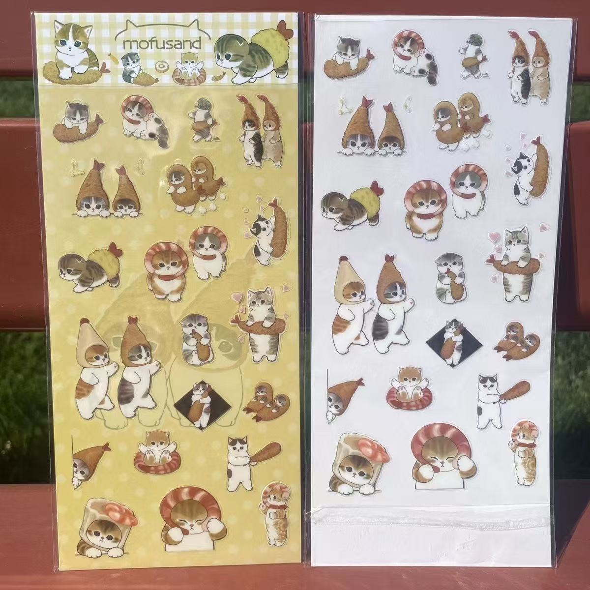 Mofusan Shark Cat Stickers Set of 10