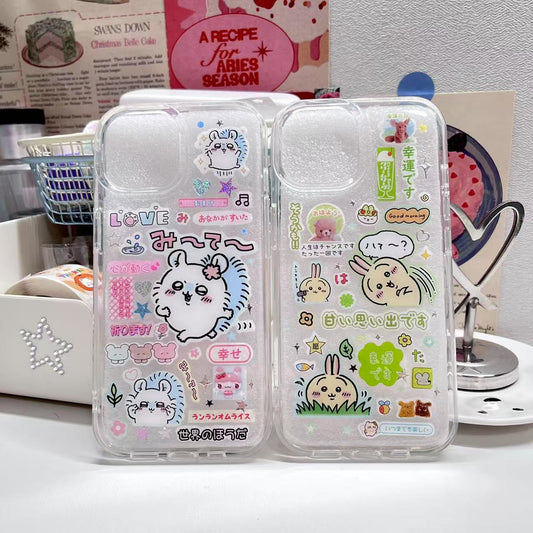 Momonga And Usagi Handmade Sticker Phone Case Samsung Case