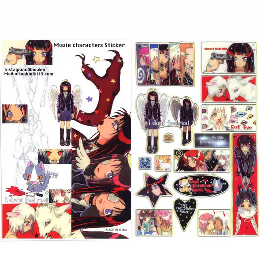 Movie Characters Cool Girl Sticker Sheet