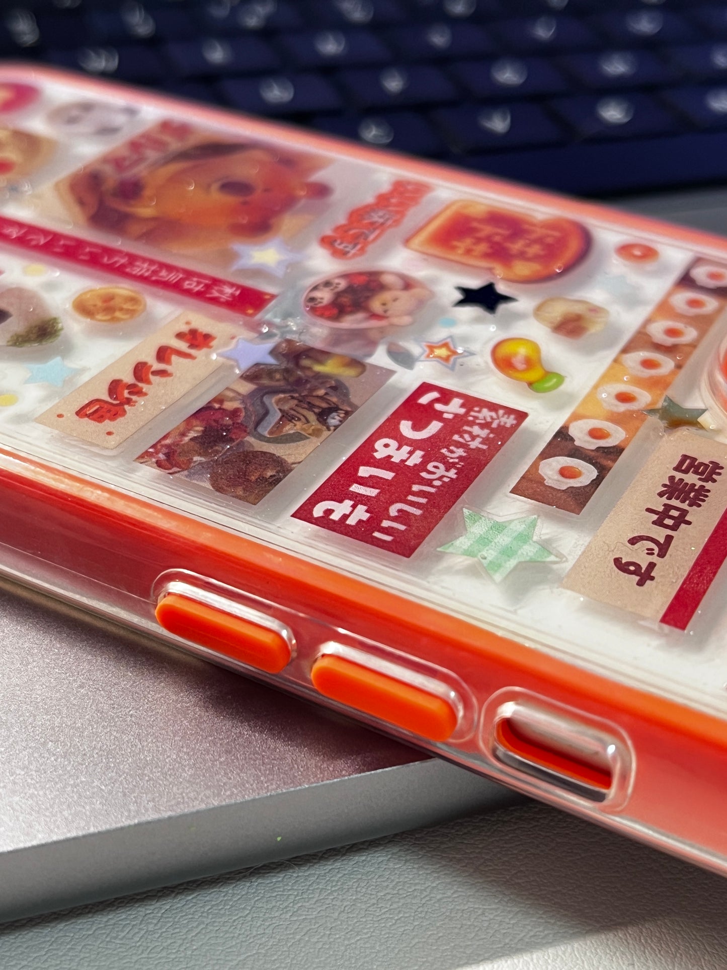 Orange Food Flash Handmade Dispensing Sticker Phone Case