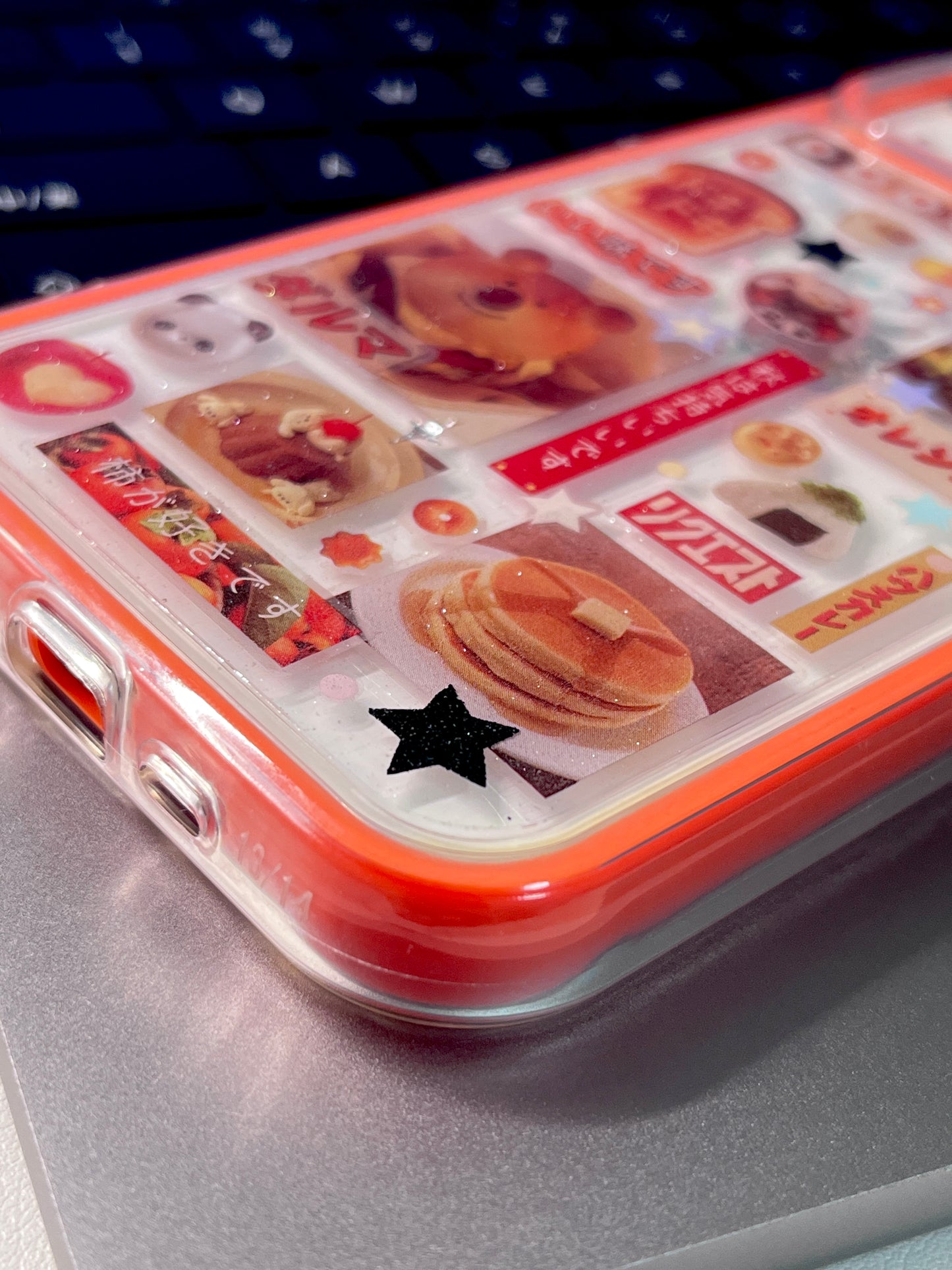 Orange Food Flash Handmade Dispensing Sticker Phone Case