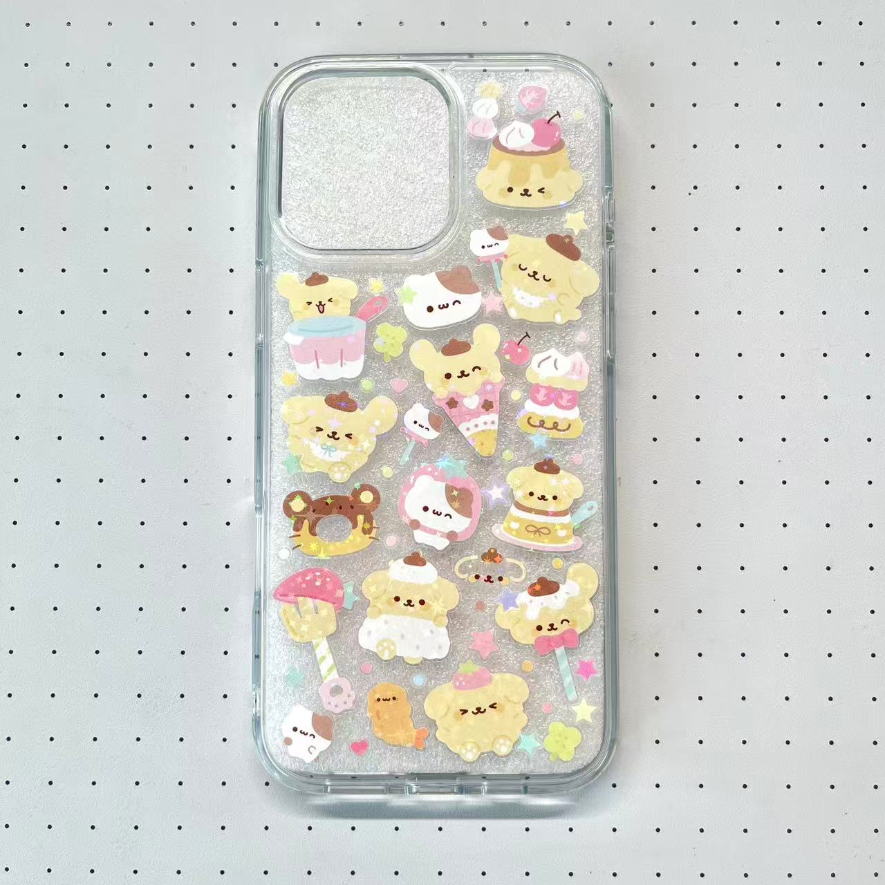 Pompompurin Kitty Mymelody Piano Handmade Sticker Phone Case (Resin Ver.)