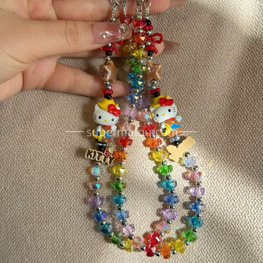 Rainbow Sanrio Hello kitty Phone Chain CCD Camera Pendant