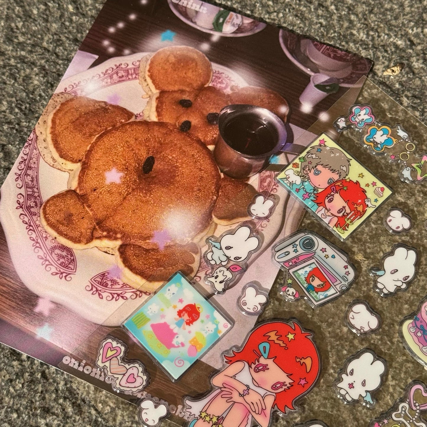 Red Hair Girl Birthday Cake Sticker Sheet