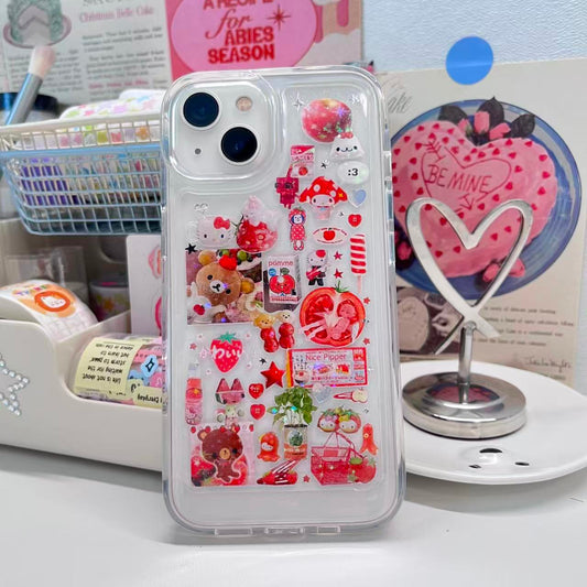 Red Tomato Rilakkuma Handmade Sticker Phone Case Samsung Case