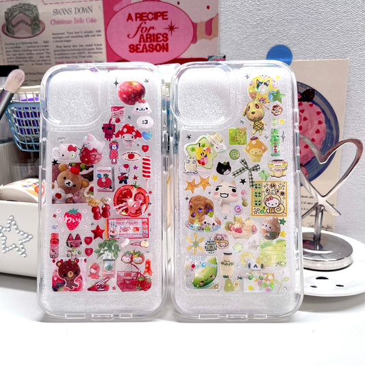 Red Tomato Rilakkuma Toro Handmade Sticker Phone Case Samsung Case