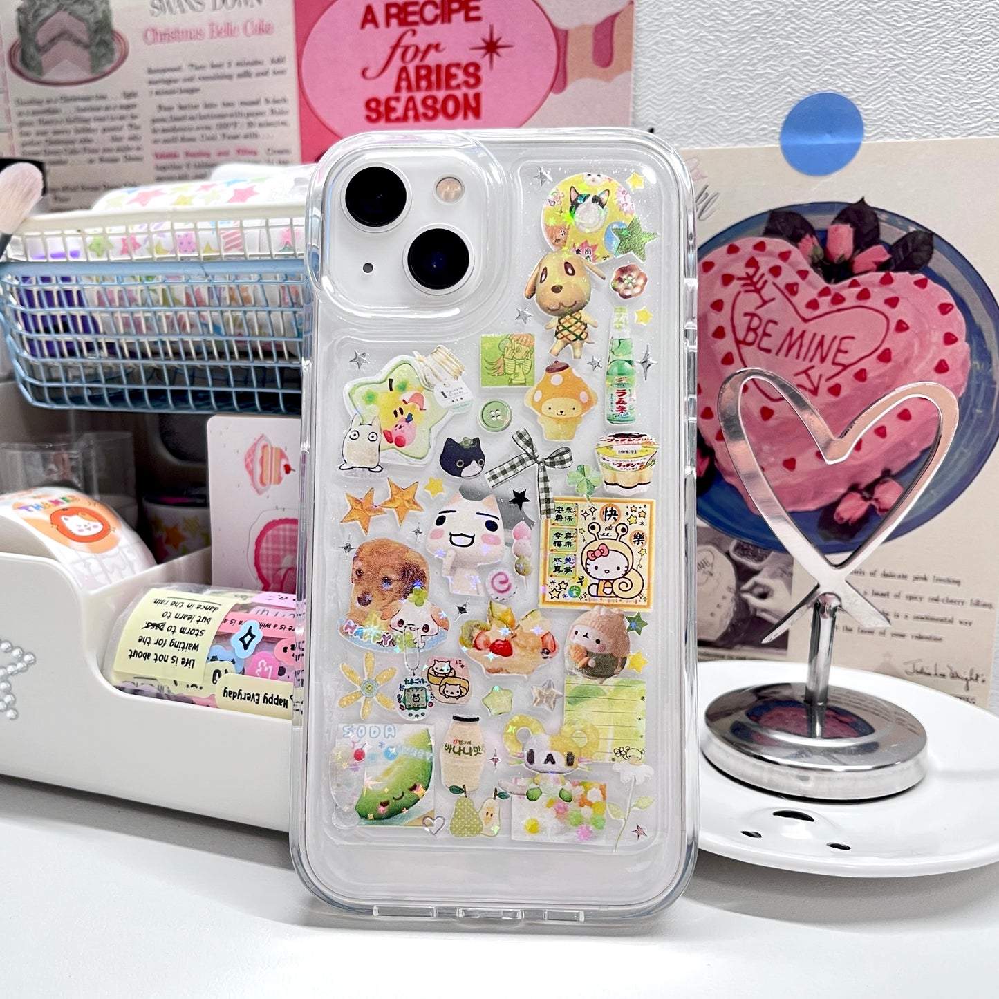 Red Tomato Rilakkuma Toro Handmade Sticker Phone Case Samsung Case