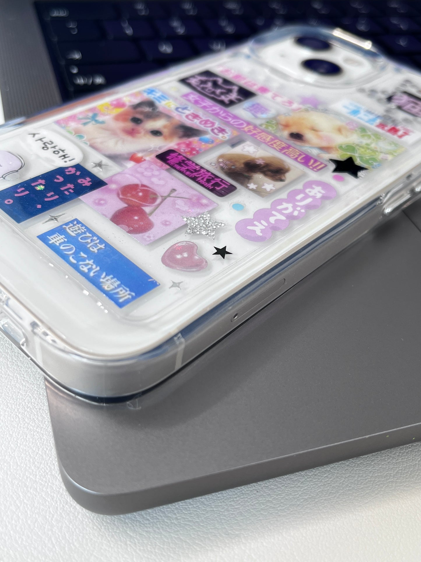 Retro Cat Dog Colorful Penguin  Handmade Sticker Phone Case Samsung Case