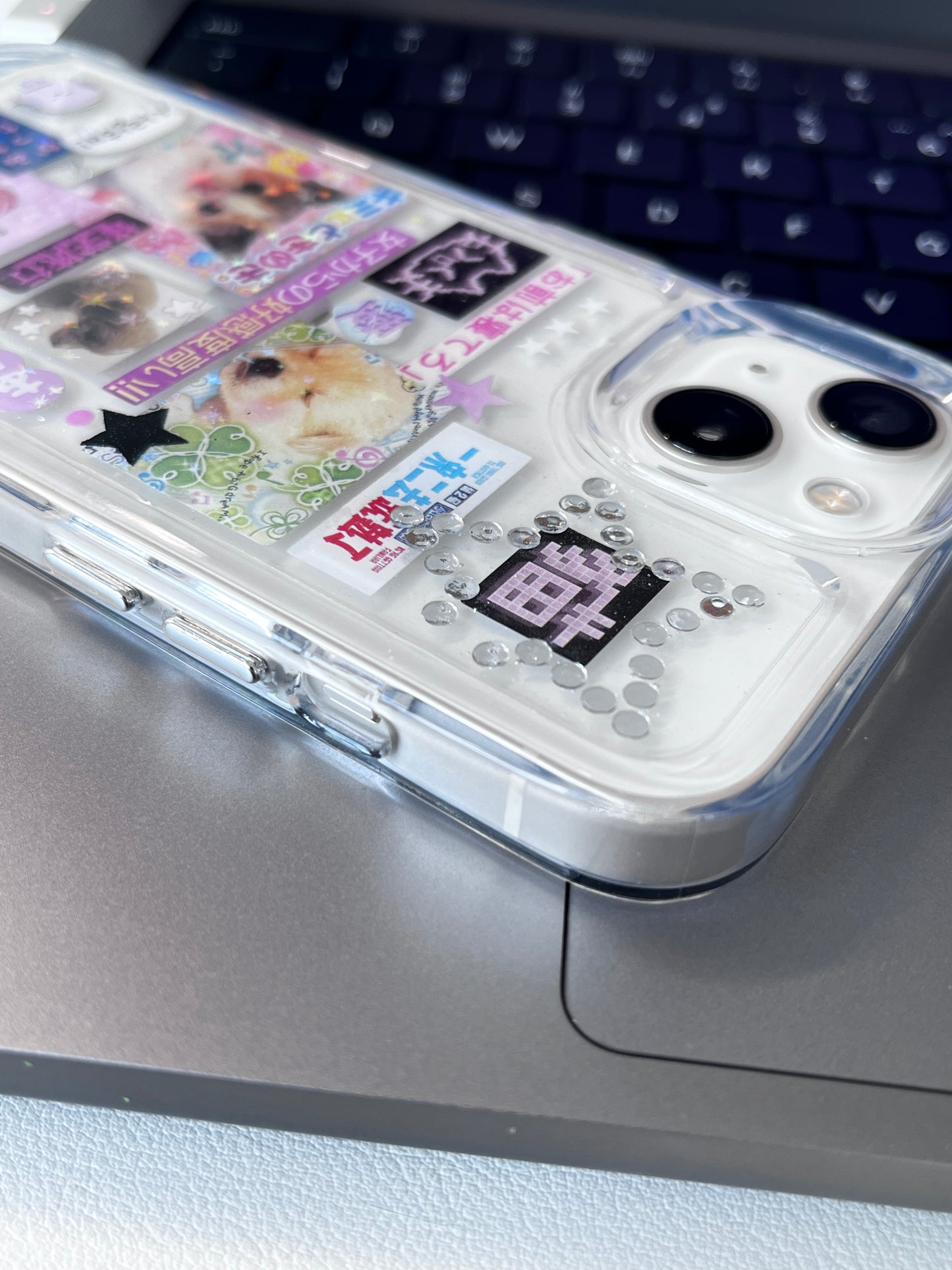 Retro Cat Dog Colorful Penguin  Handmade Sticker Phone Case Samsung Case