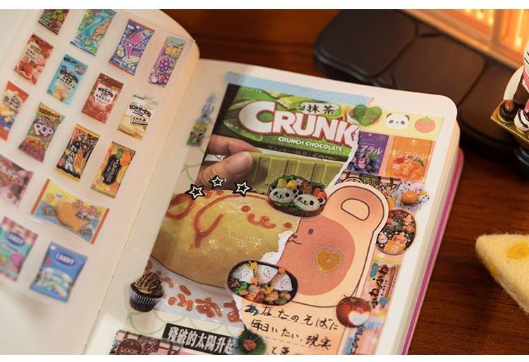 Japanese Retro Food Sticker Roll