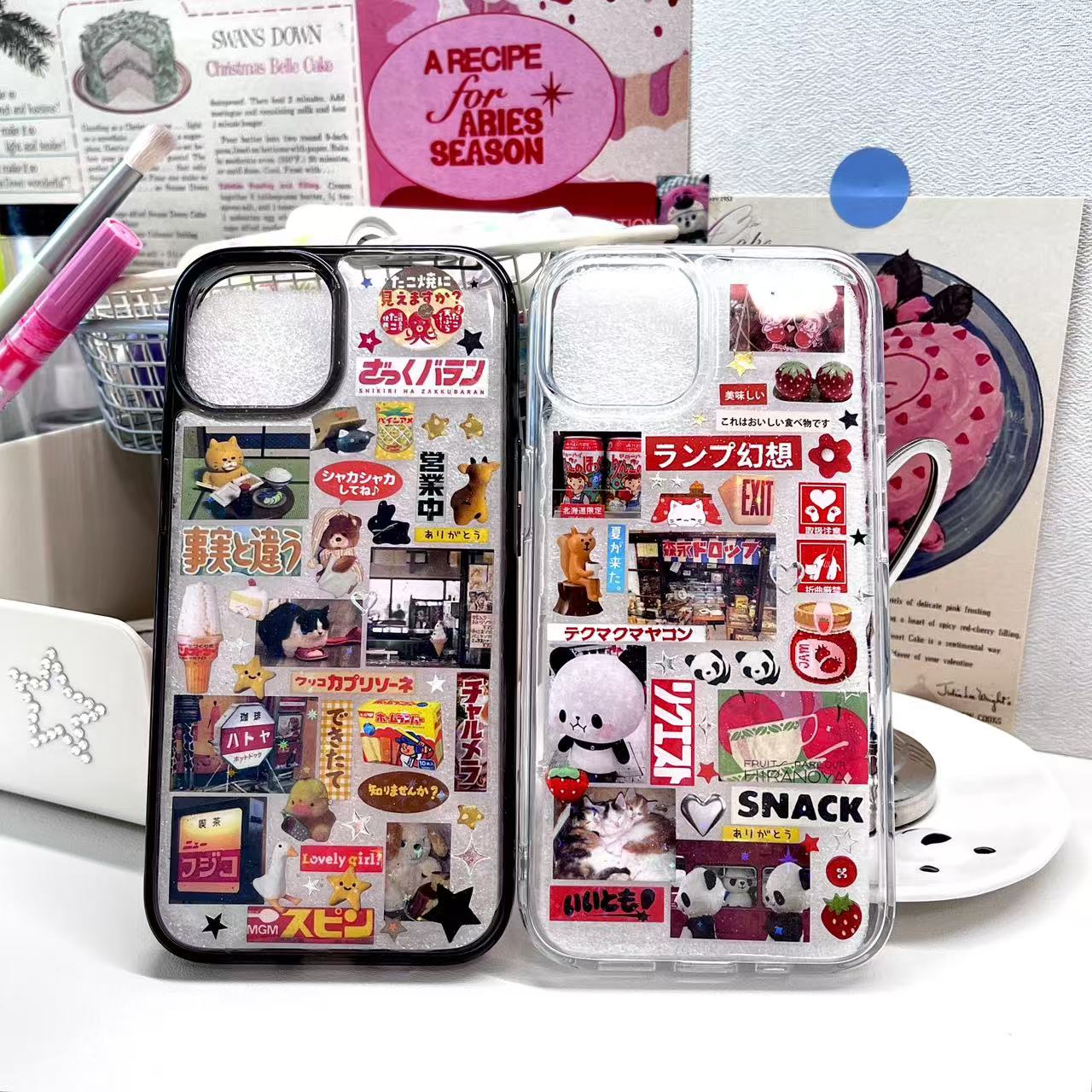 Retro Japanese Style Handmade Sticker Phone Case Samsung Case