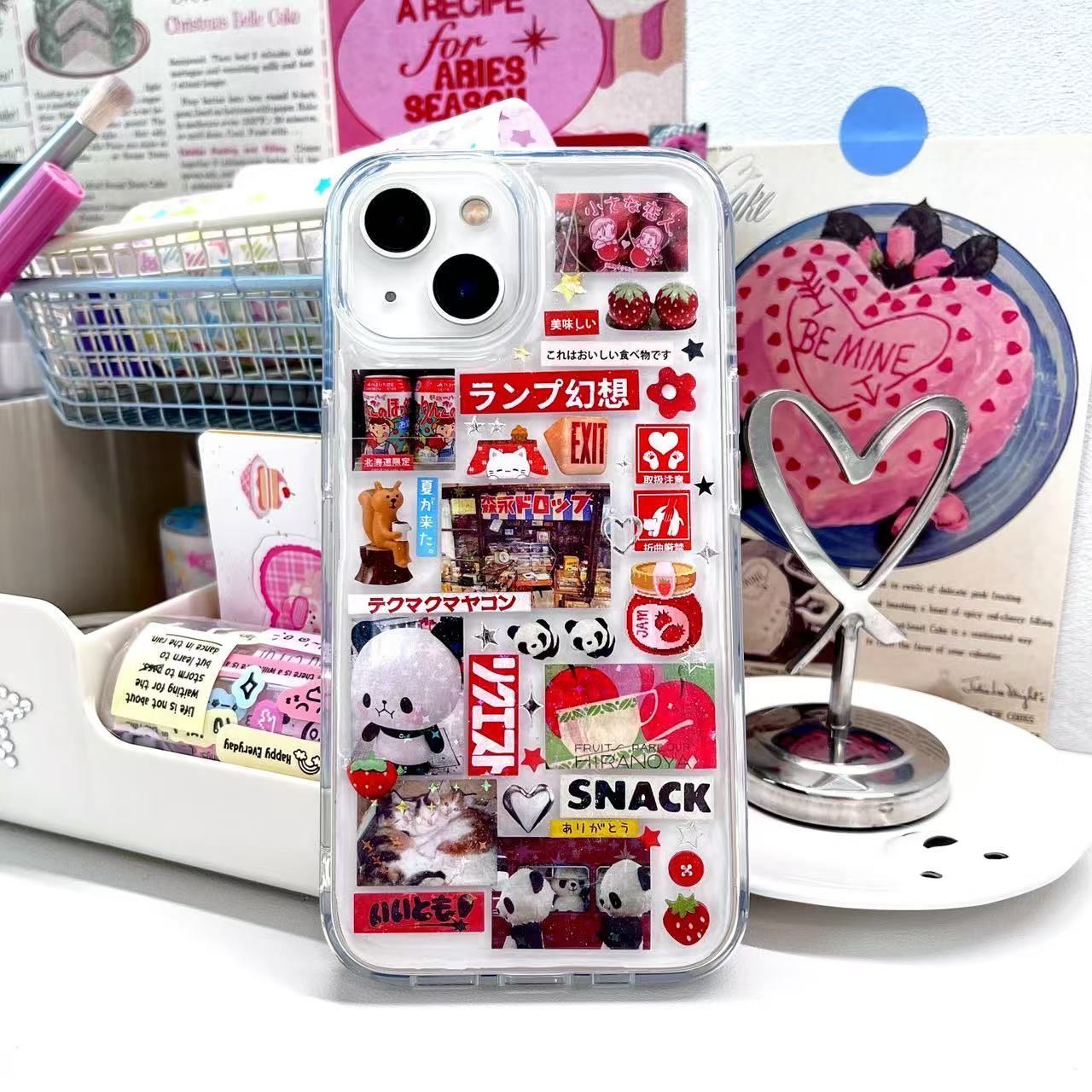 Retro Japanese Style Handmade Sticker Phone Case Samsung Case