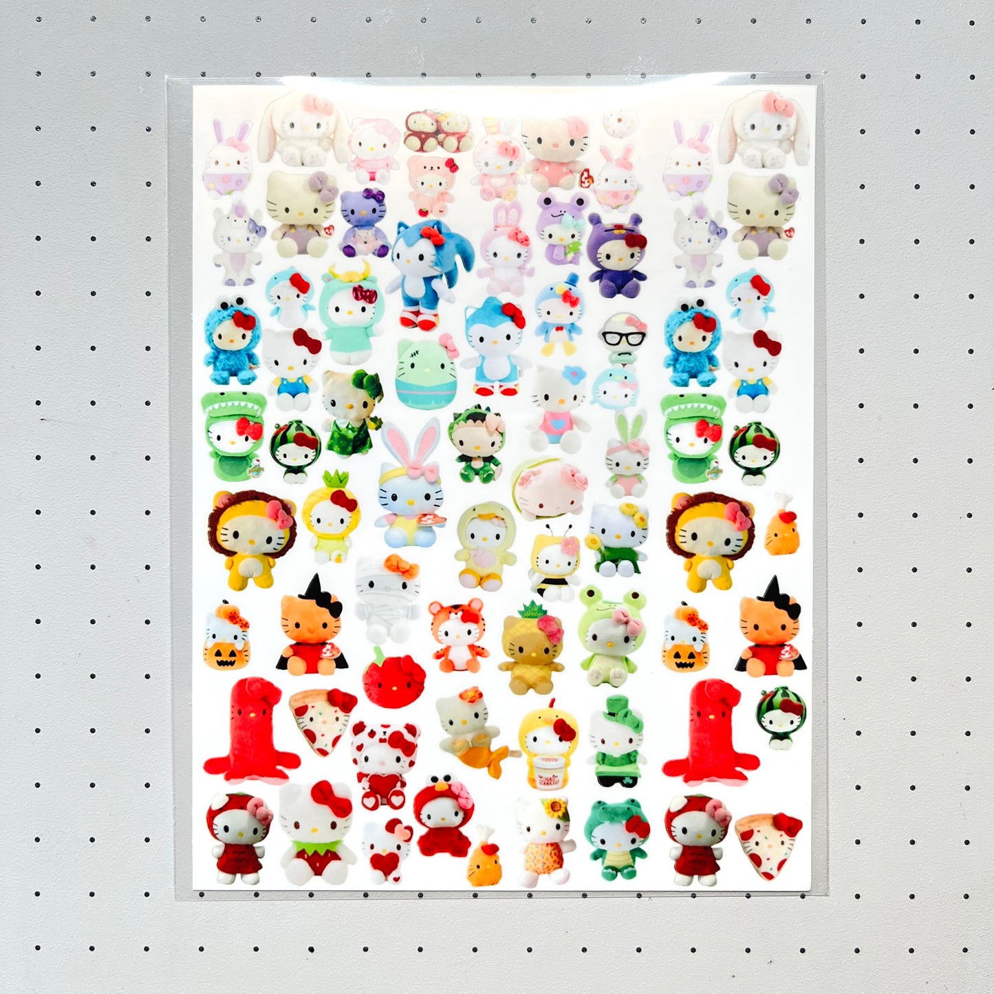 Retro Y2K Pixel Frutiger Kitty Sticker Sheet