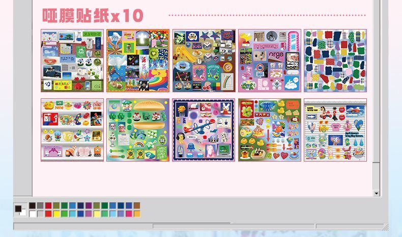 Retro and Future Dreamcore Cyberpunk Style Sticker Book