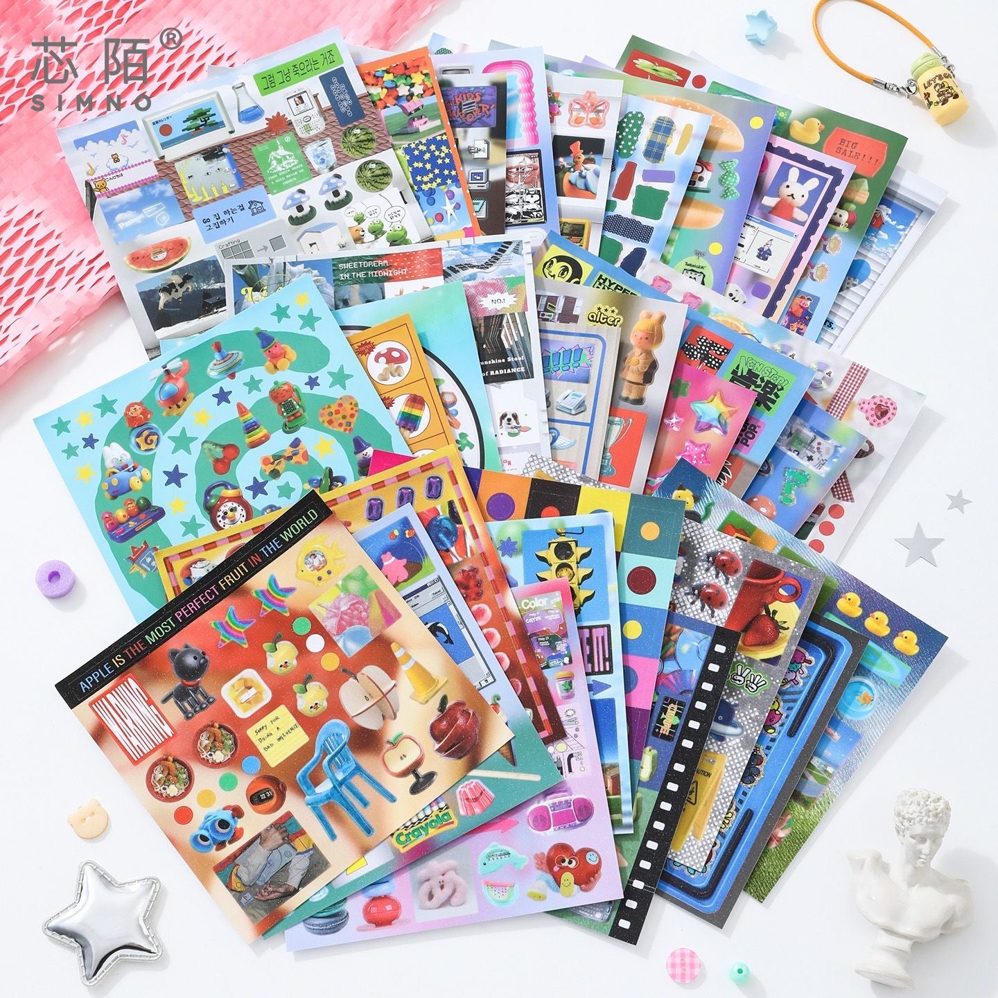 Retro and Future Dreamcore Cyberpunk Style Sticker Book