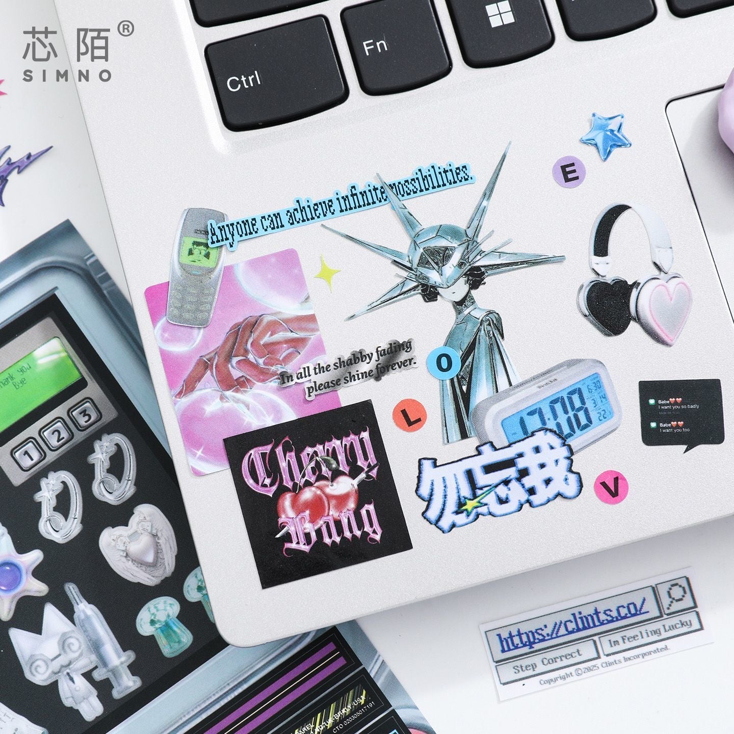 Retro and Future Dreamcore Cyberpunk Style Sticker Book