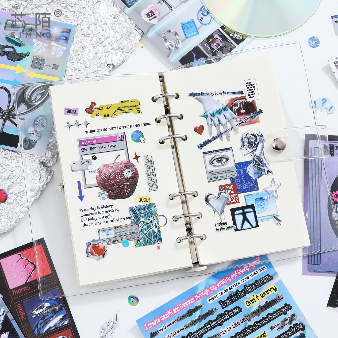 Retro and Future Dreamcore Cyberpunk Style Sticker Book