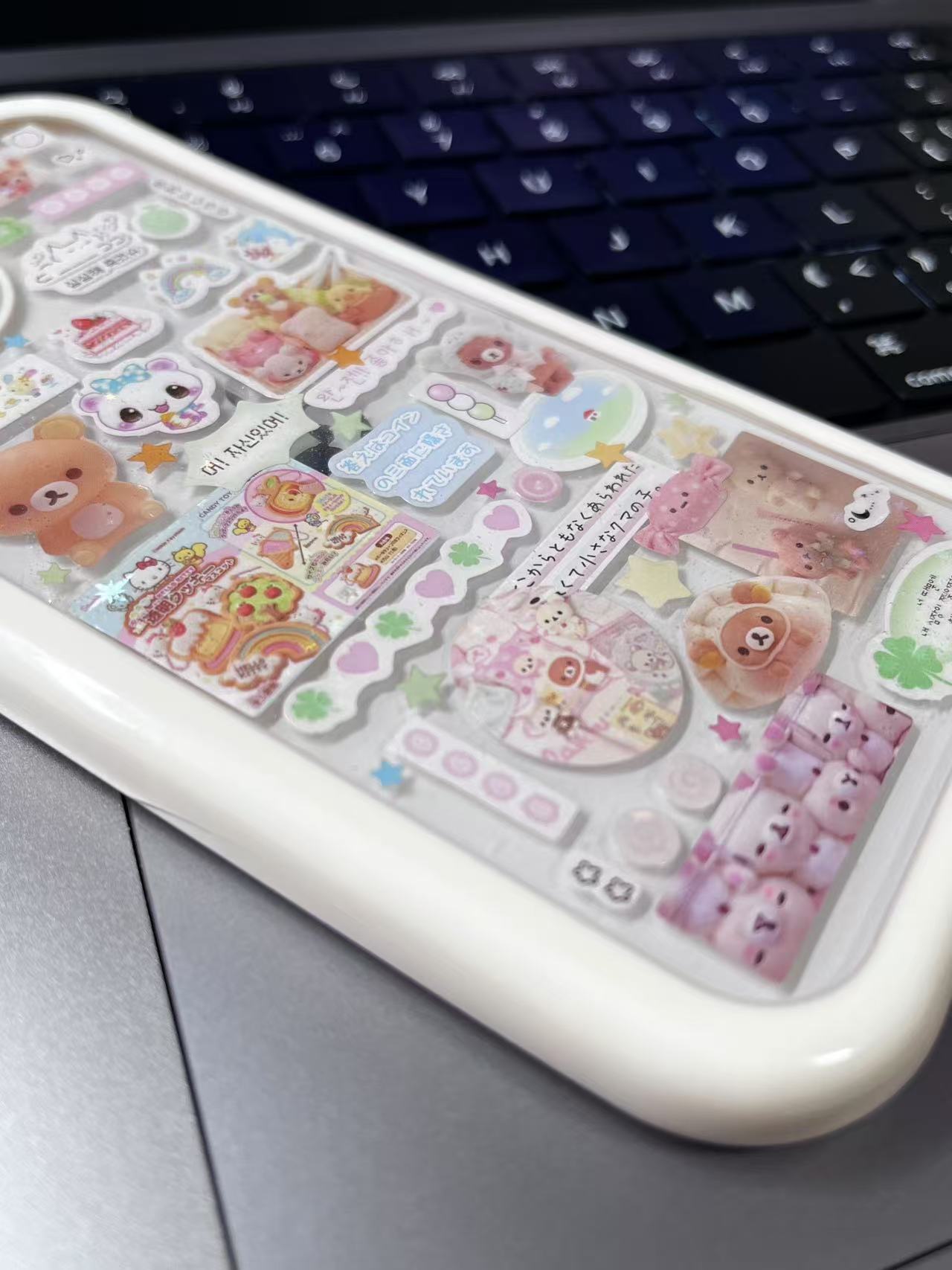 Rilakkuma Mashumaro Handmade Sticker Phone Case