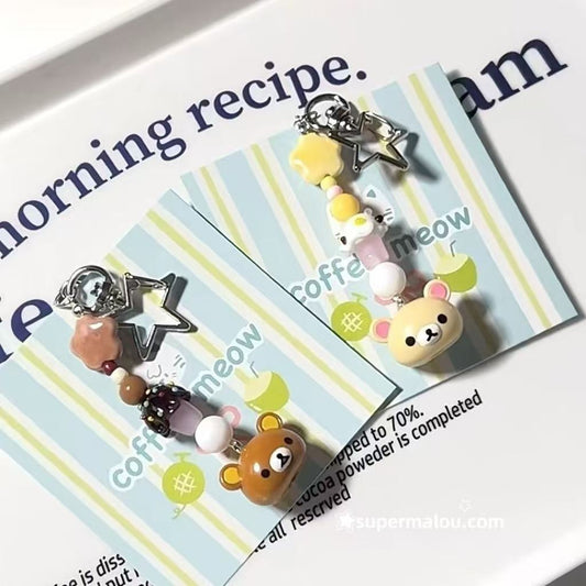 Rilakkuma Phone Chain Keychain (Including Spacer)