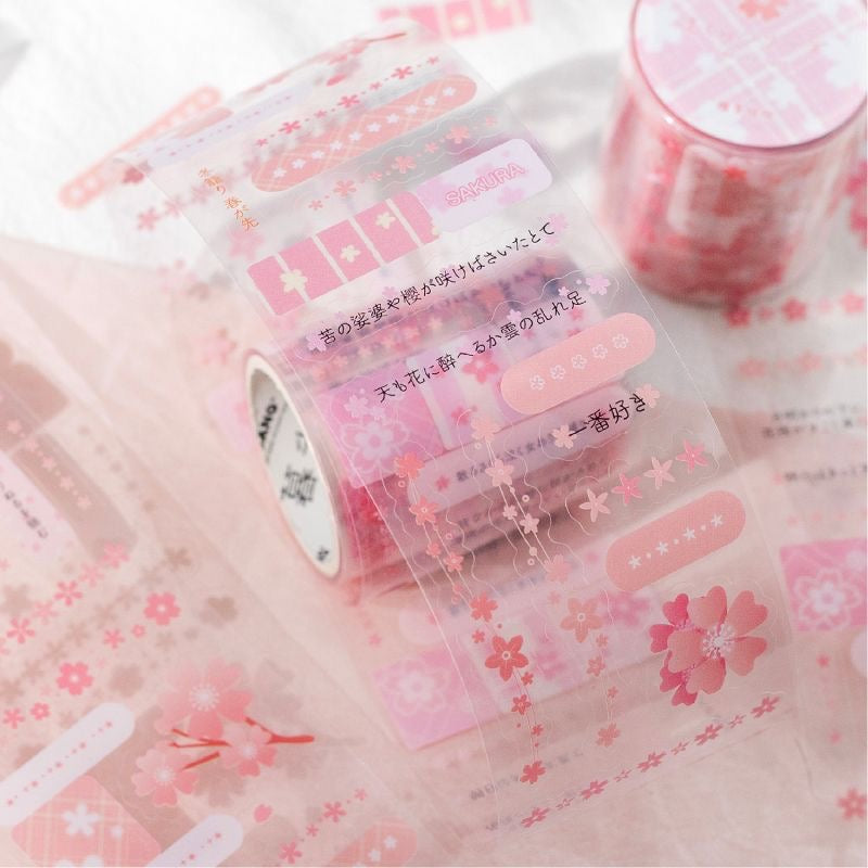 Sakura Japanese Letters Sticker Roll Set Of 4