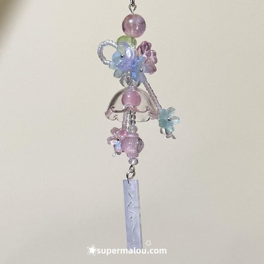 Blue Planet Wind Chime Phone Chain