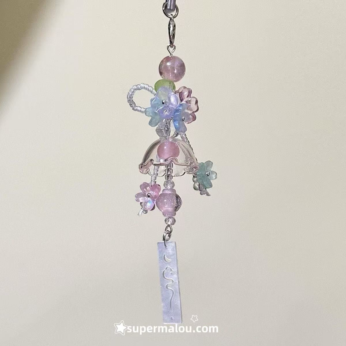 Blue Planet Wind Chime Phone Chain
