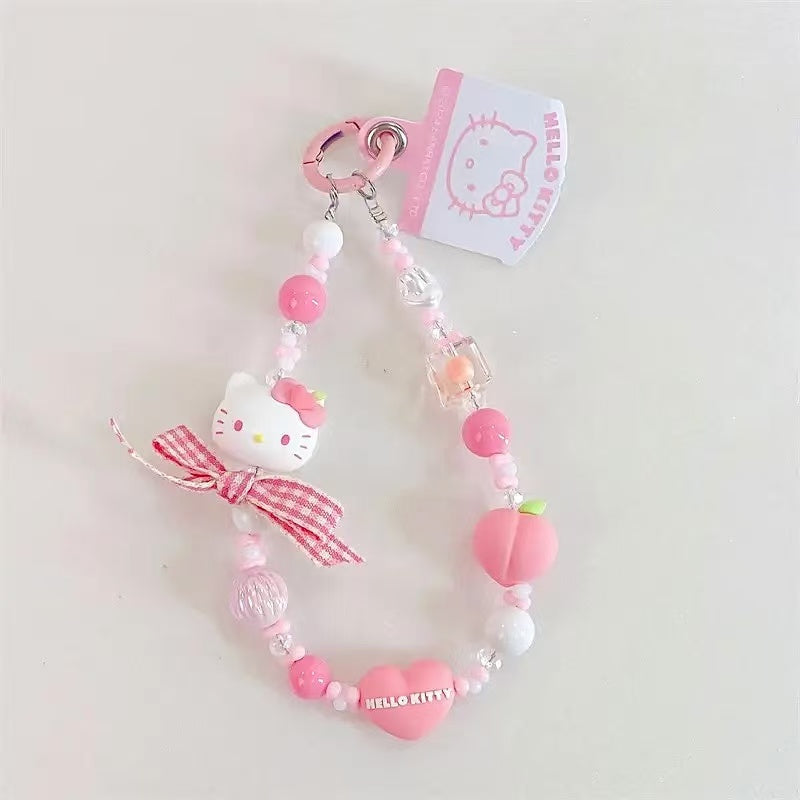 Sanrio Melody Pochacco Kitty Kuromi Cartoon Phone Case Chain