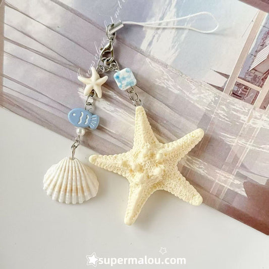 Shell Sea Star Keychain Phone Chain