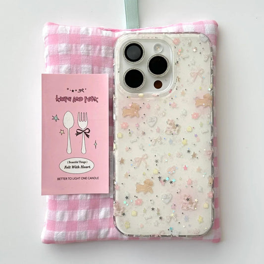 Shinny Star Cute Dog Regular phone case iPhone 17 Case