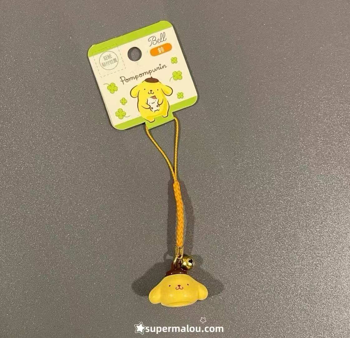 Short Pompompurin Bell Phone Chain
