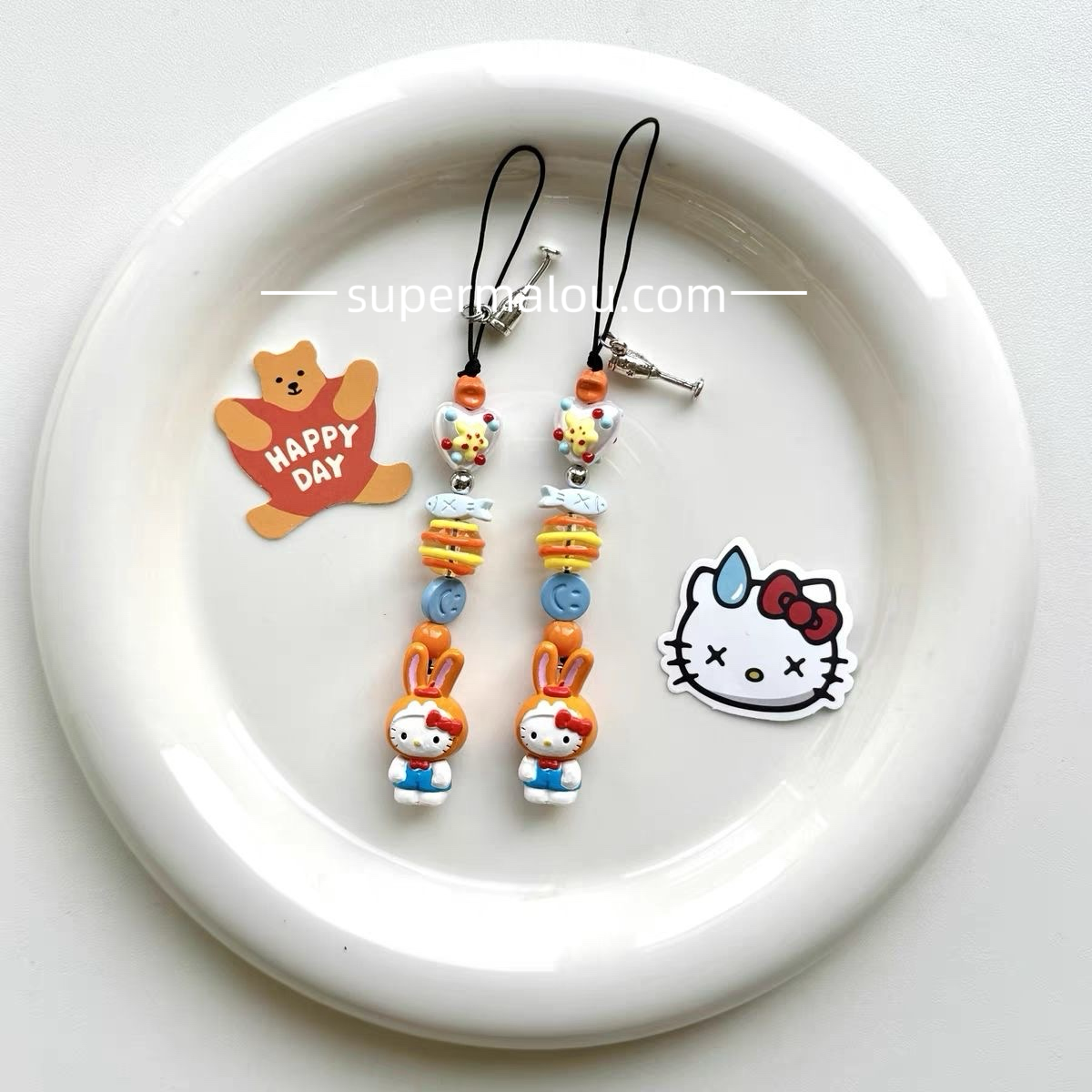 Showa Rabbit HelloKitty Handmade Beaded Phone Chain CCD Chain