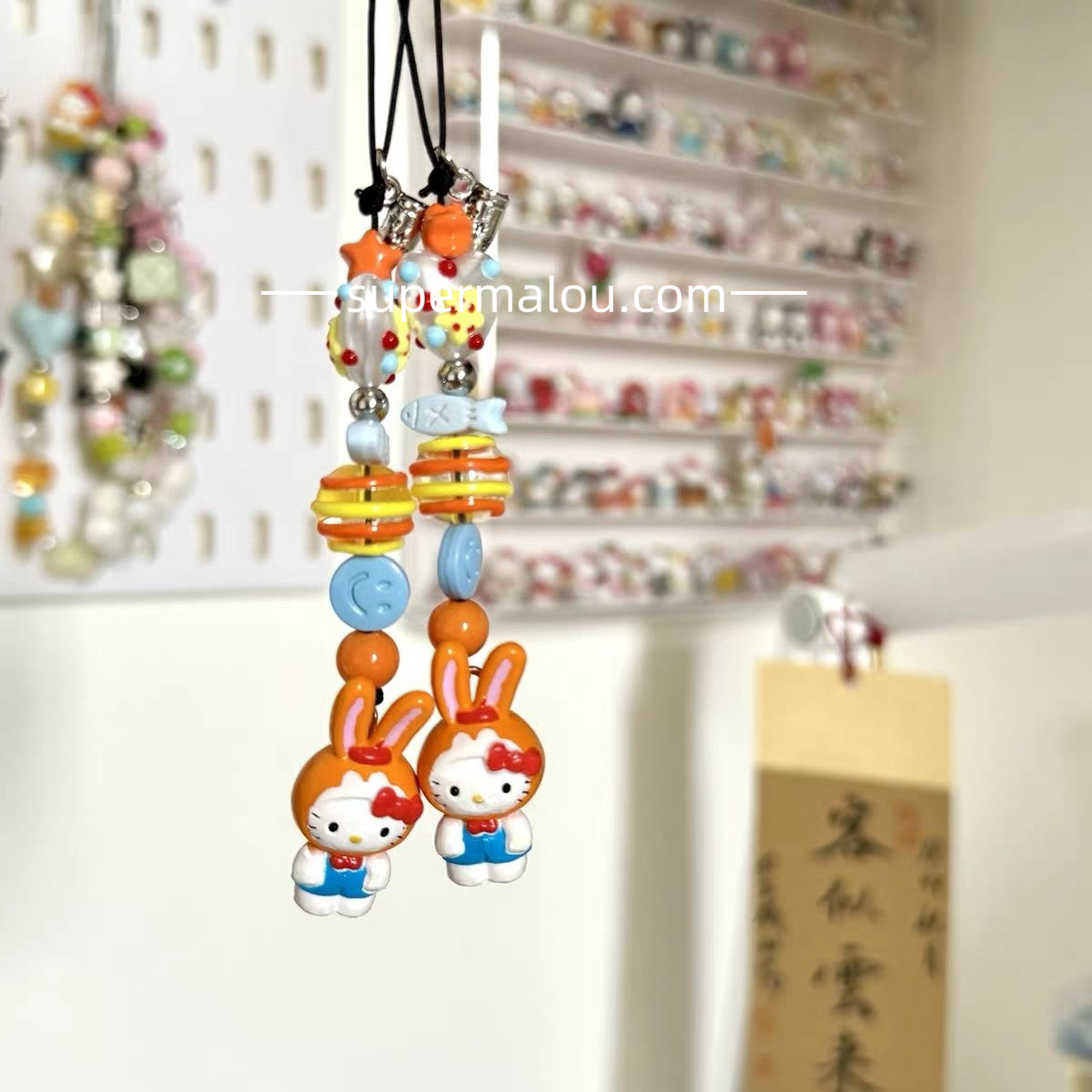 Showa Rabbit HelloKitty Handmade Beaded Phone Chain CCD Chain