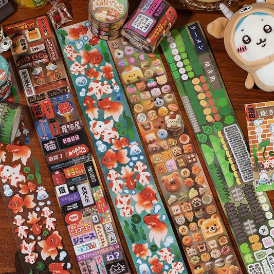 Showa Series Clover Gold Fish Sticker Roll