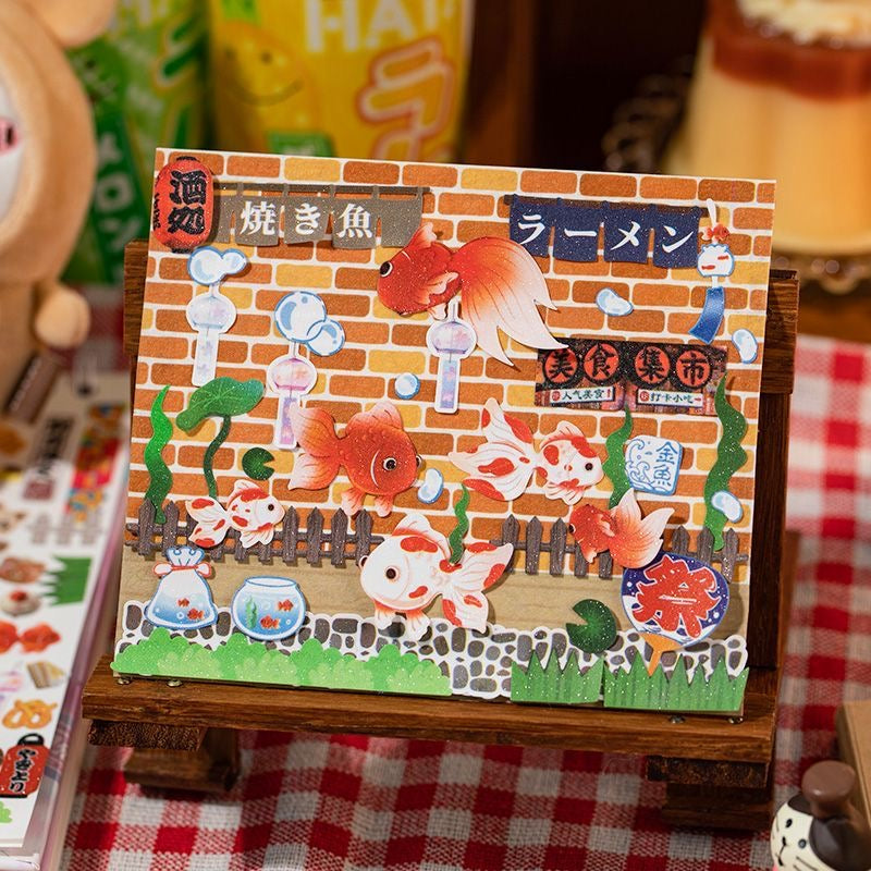 Showa Series Clover Gold Fish Sticker Roll
