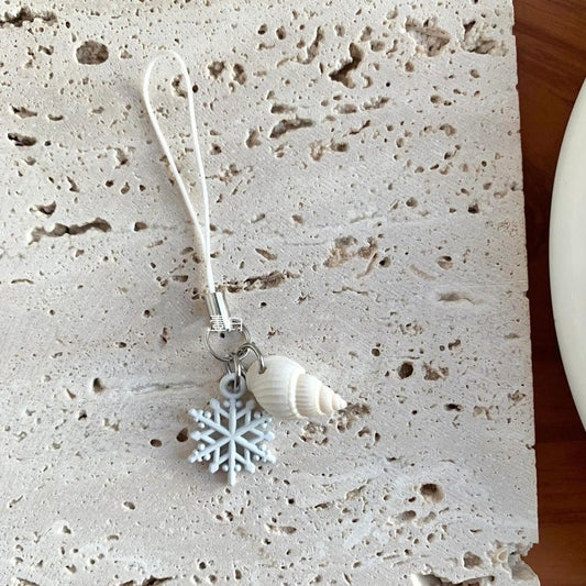 Snowflake Shells Cute Phone Chain