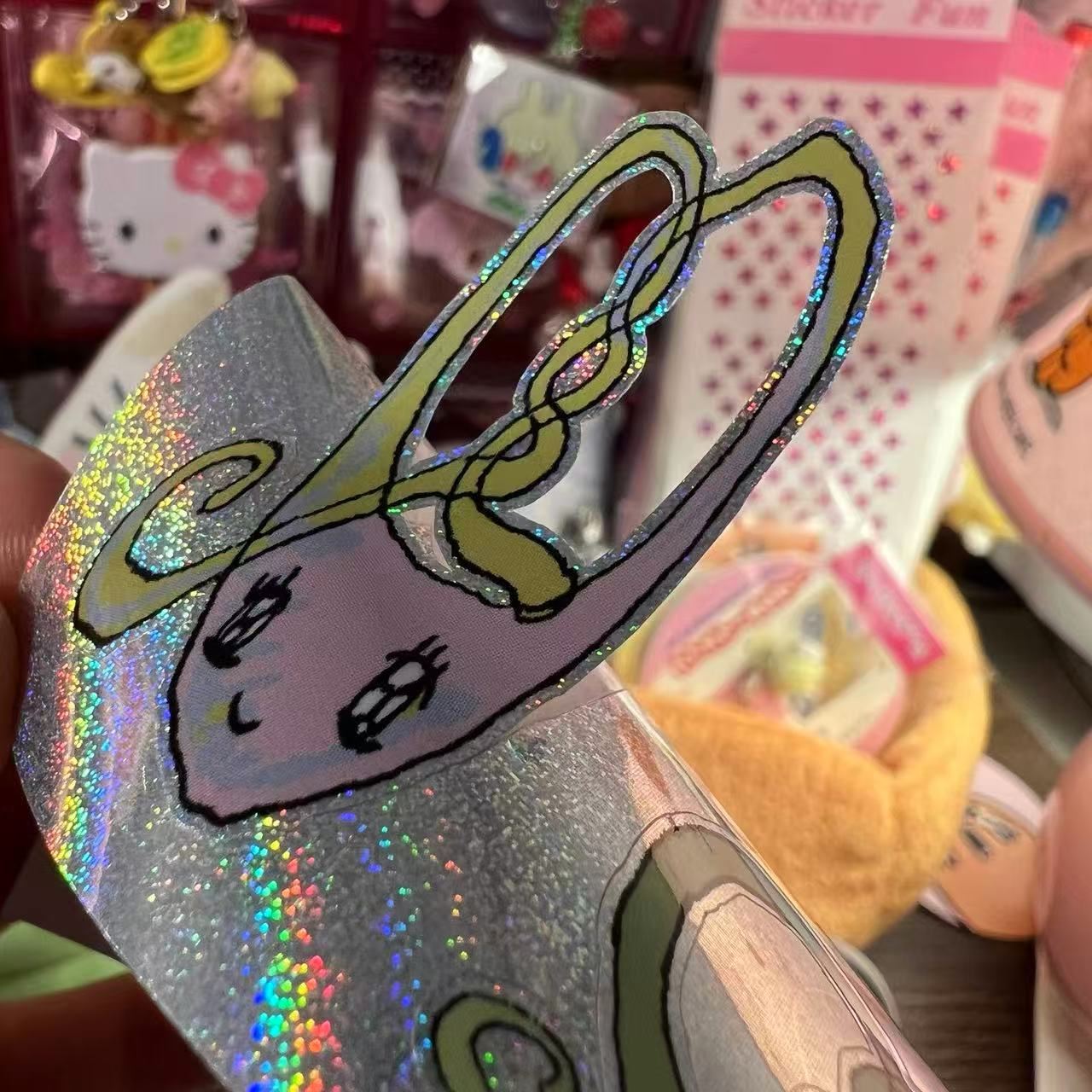 Spiral Room Art Laser Holographic Double-Sided Sticker Sheet