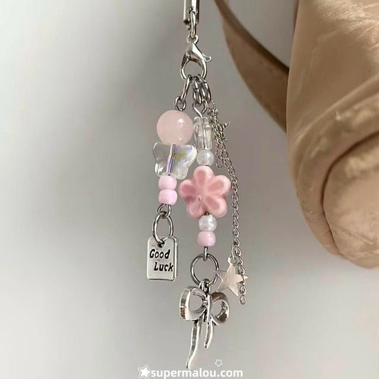 Spring Sakura Bow Mobile Phone Chain