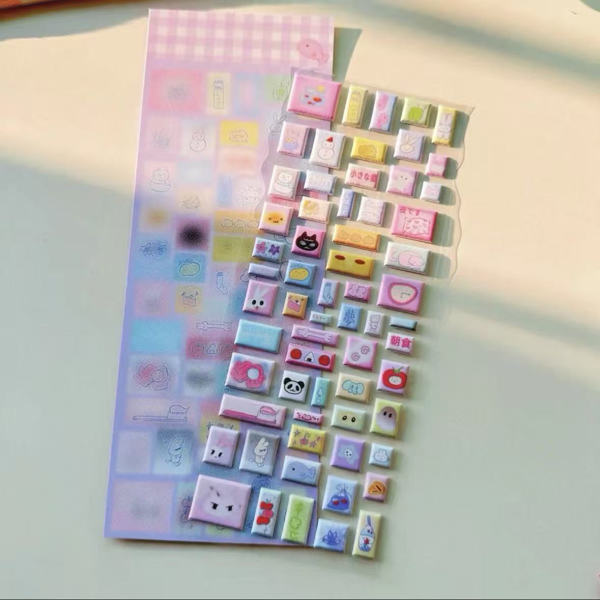 Star Tomato Clover Cute 3D Stickers Set of 6