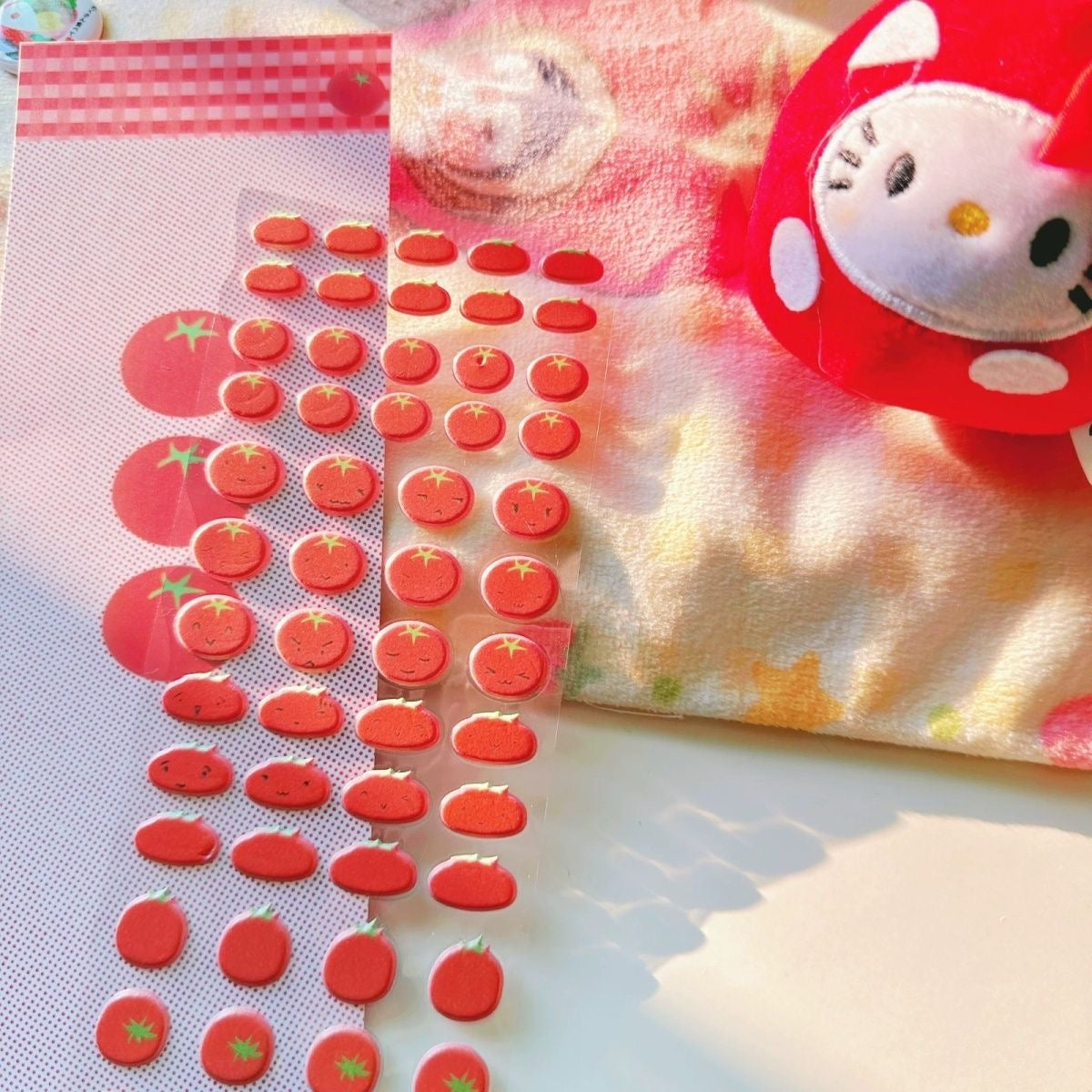 Star Tomato Clover Cute 3D Stickers Set of 6