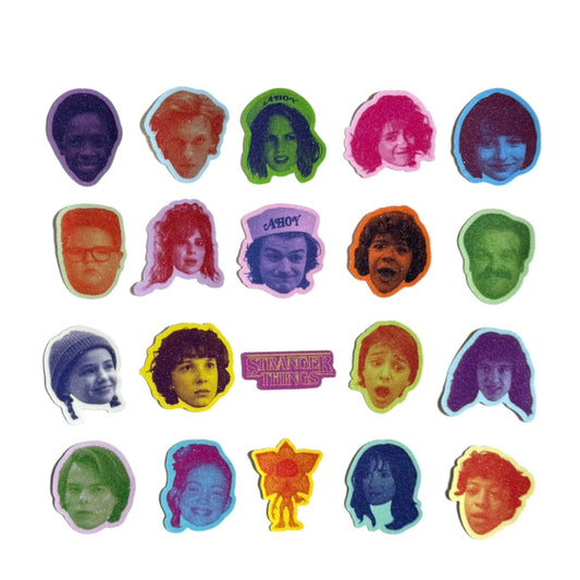 Stranger Things Ultra-Glitter Colored Photo Waterproof Stickers