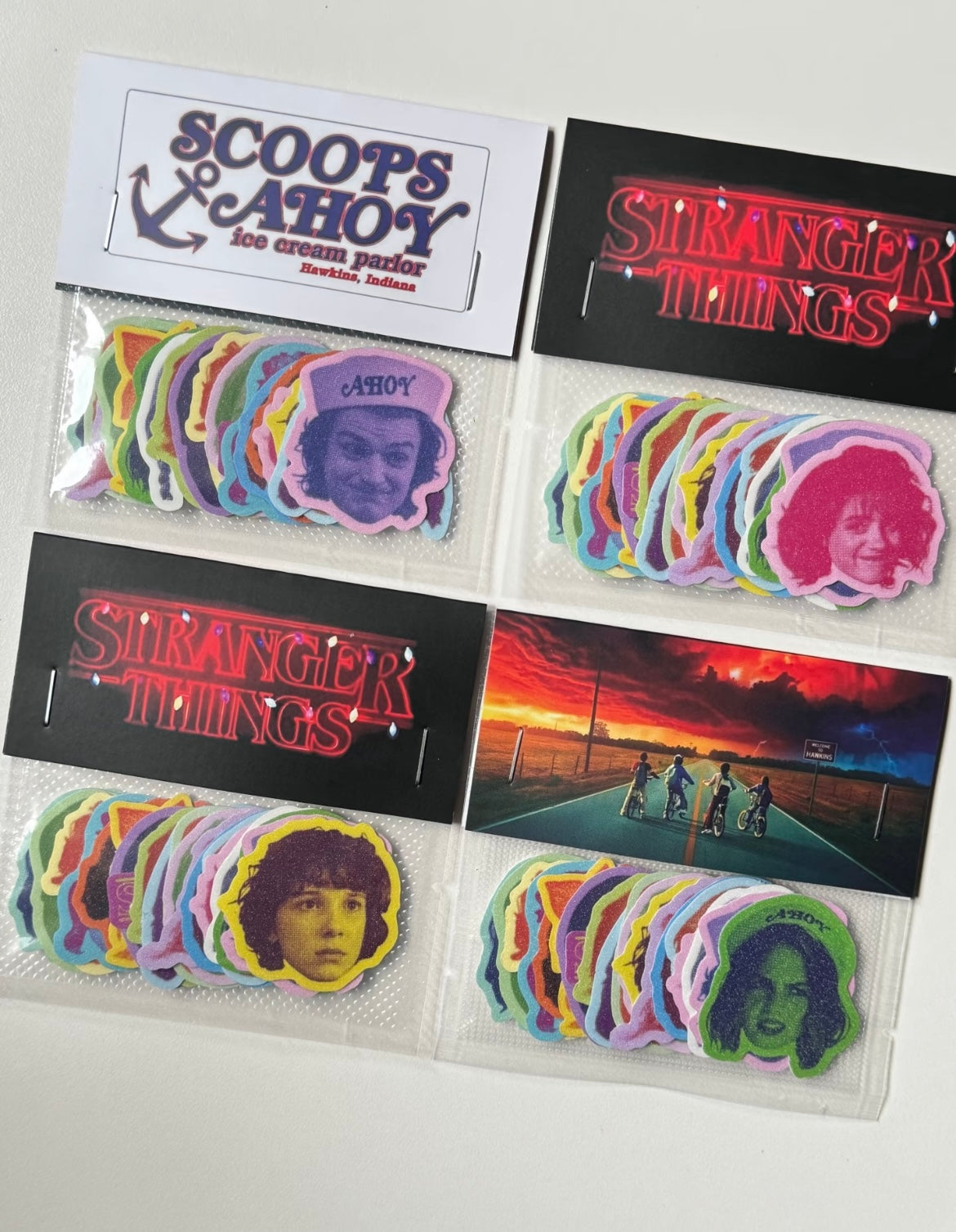 Stranger Things Ultra-Glitter Colored Photo Waterproof Stickers