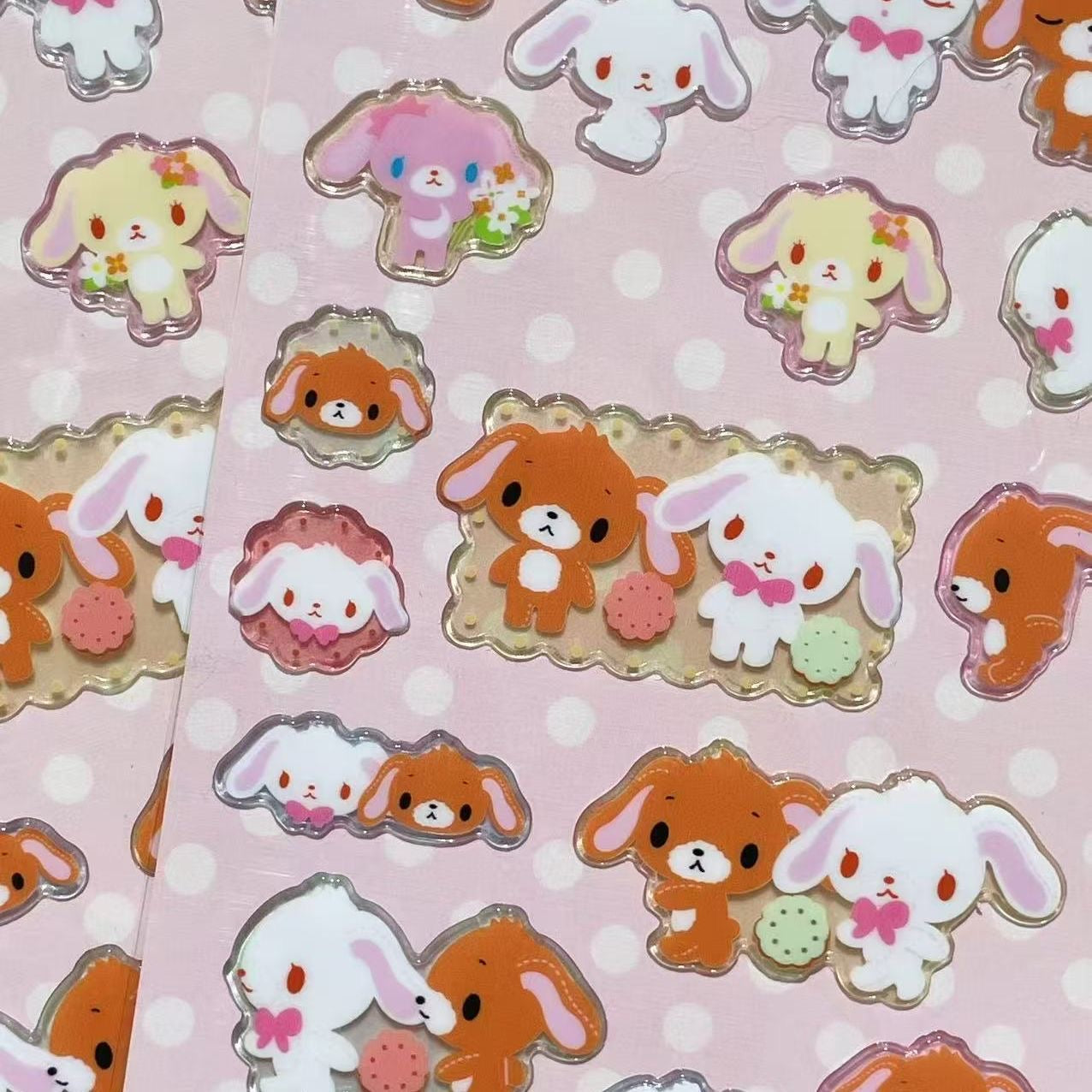 Sugarbunnies Cute Relief Bubble Sticker