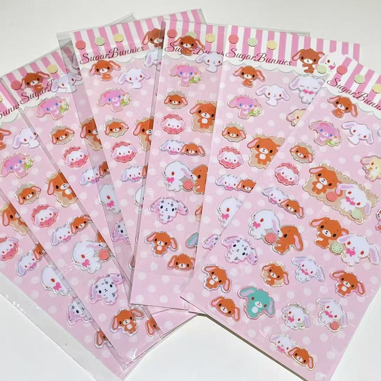 Sugarbunnies Cute Relief Bubble Sticker