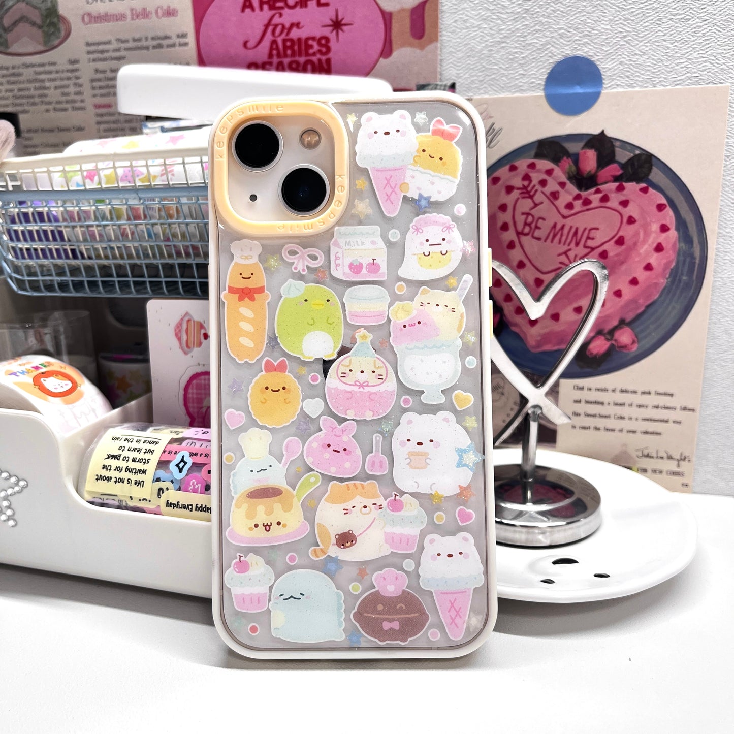 Sumikkogurashi Rilakkuma Handmade Sticker Phone Case Samsung Case