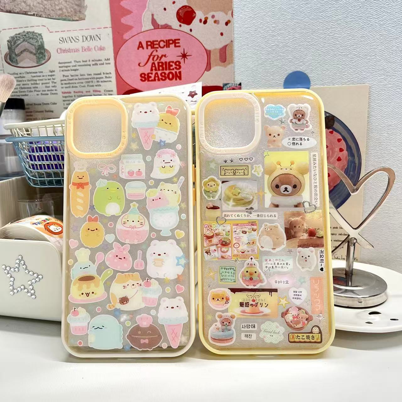 Sumikkogurashi Rilakkuma Handmade Sticker Phone Case Samsung Case