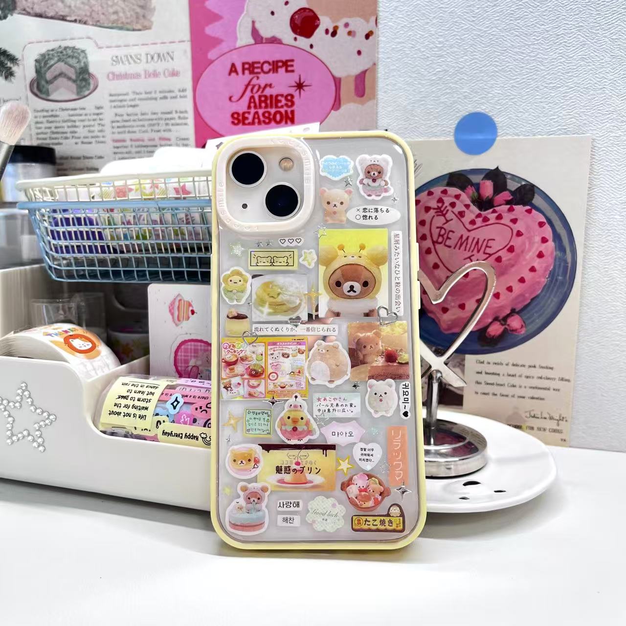Sumikkogurashi Rilakkuma Handmade Sticker Phone Case Samsung Case